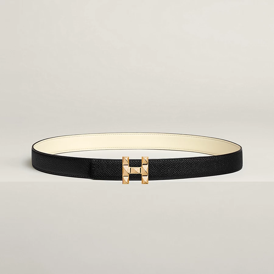H Infini belt buckle & Reversible leather strap 24 mm - Image 1